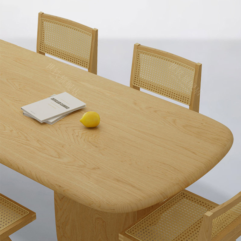 Ensemble de table à manger moderne et simple en bois massif., H 29,5 po x L 62,9 po x l 27,5 po