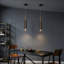 Suspension contemporaine à 3 lumières réglables, lampe suspendue noire mate et cuivre brossé