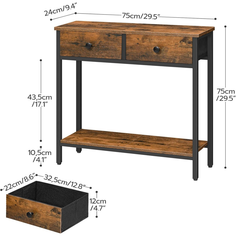 29.5-inch narrow console table