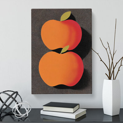 CAN-V0523-2609X Two Apples - Wrapped Canvas Print