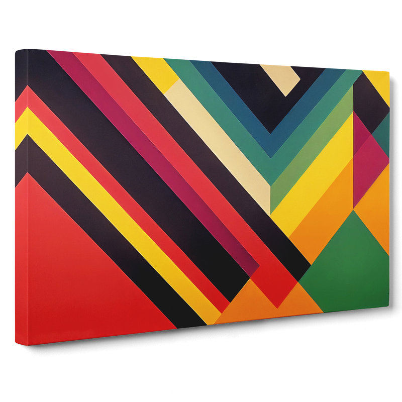 Retro Abstract Art - Wrapped Canvas, 35cm H x 50cm W x 3cm D