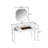 Retro Makeup Desk With Large Mirror, 3-Drawer Dressing Table For Jewelry Storage, Elegant Console Table For Bedroom, Living Room, Hallway & Foyer,White