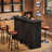 Home Bar Unit With 2-tier Shelves-700636837