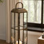 Grande lanterne Esha 20 po avec poignée, panneaux de verre transparent, métal bronze