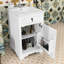Meuble-lavabo de salle de bain avec lavabo, tablette réglable et porte à fermeture en douceur-1252396018