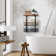 Wall Mounted Towel Rack with Wooden Shelf