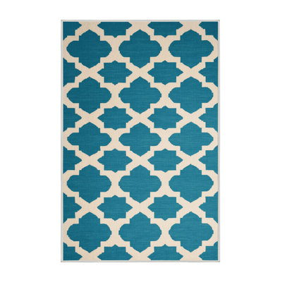 Machine Washable Trellis Beige Area Rug