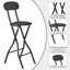 Upholstered Counter Stool with Metal Frame-1400289295