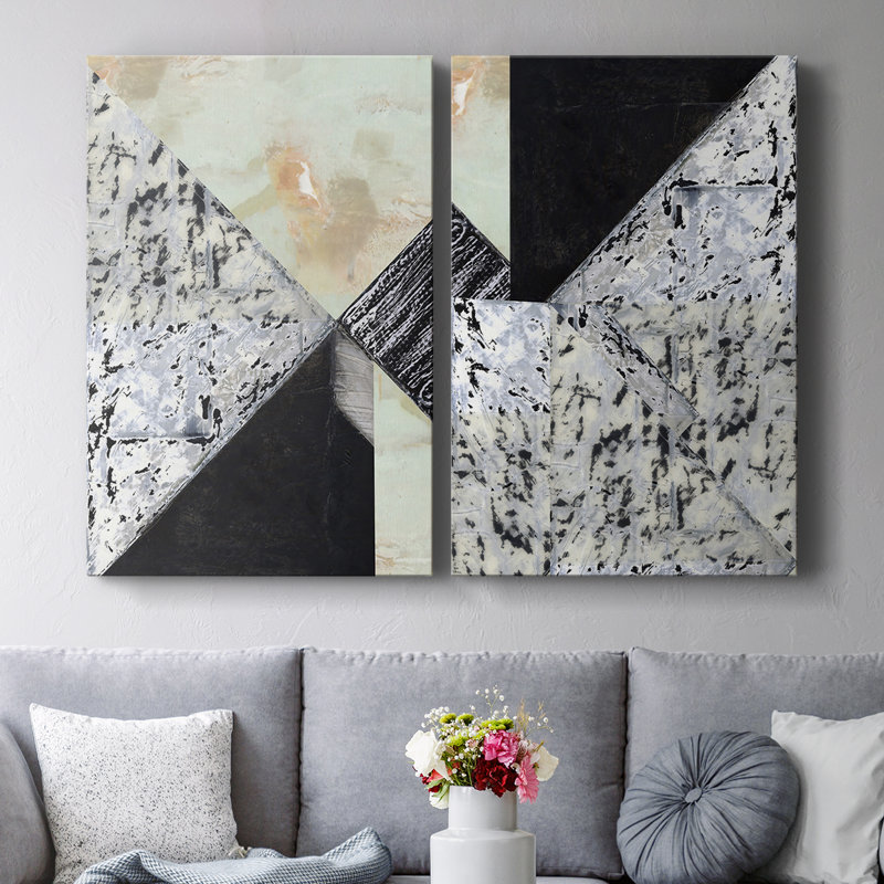 Tiles & Texture Abstract Angles I-Premium Gallery Wrapped Canvas -Ready to Hang