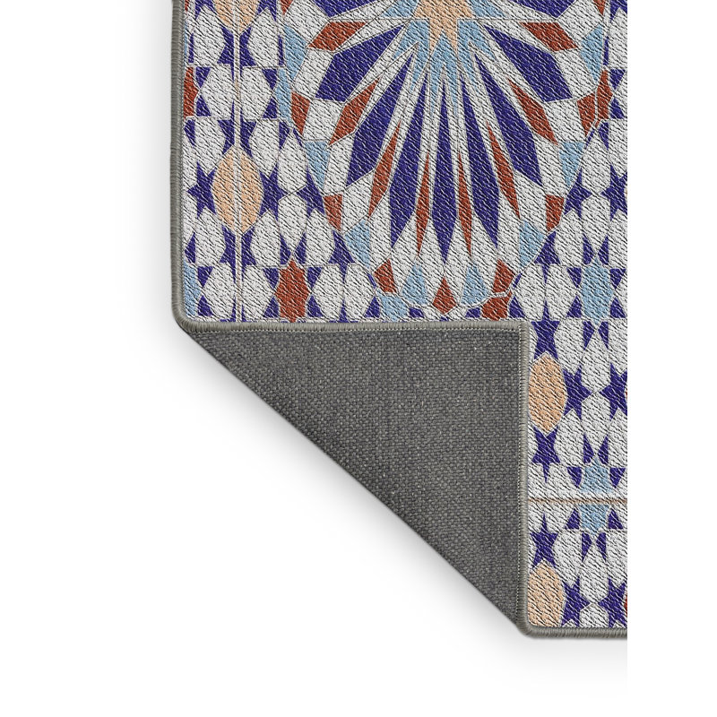 Tapis mauve/gris tissé à la machine, Rectangle 6 pi x 9 pi