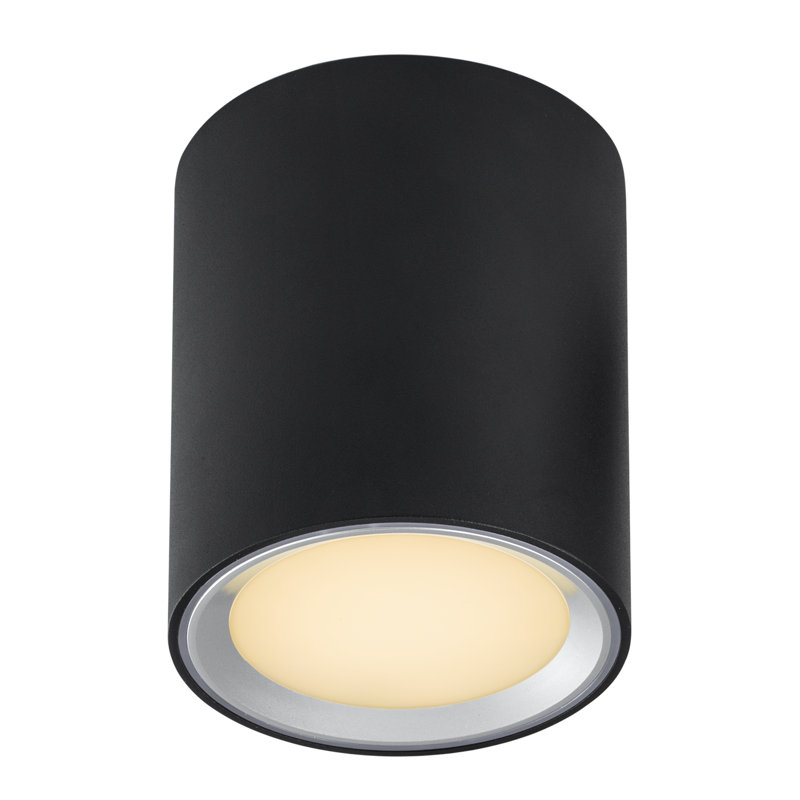Fallon LED Flush Mount, 12cm H x 10cm W x 10cm D, Black