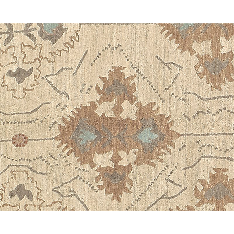 Samkara Wool Oriental Area Rug in Beige/Neutral, Rectangle 12' x 16'