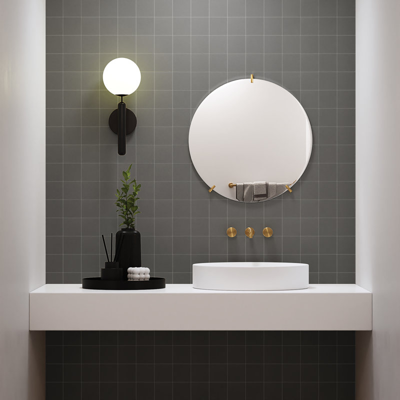 Sahara 4" x 4" Porcelain Wall & Floor Tile, Dark