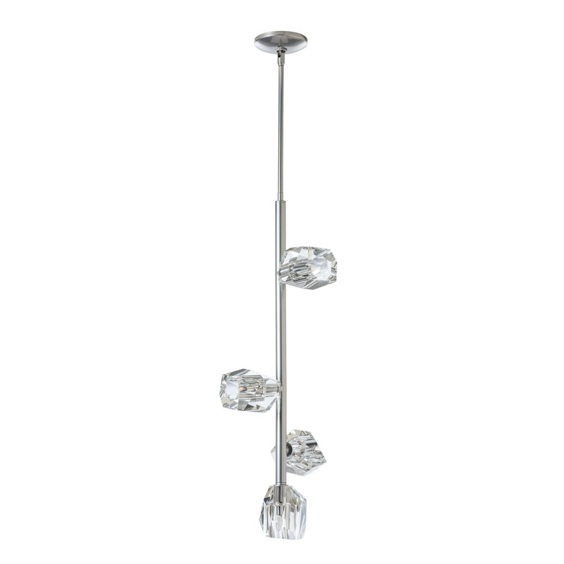 Luminaire suspendu géométrique à 4 lumières Gatsby, Bronze huilé