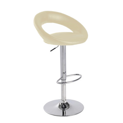 Swivel Upholstered Adjustable Height Counter Stool with Metal Frame