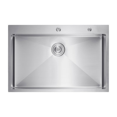 33" Kitchen Sink Top Mount Single Bowl Drop-In Basin Stainless Steel Bar
