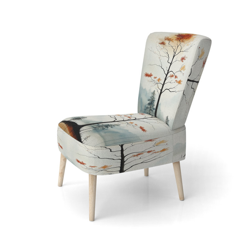 Chaise d'appoint Tree - Chaise d'appoint en chêne chaleureux Tree Hills I, Chaise d'appoint sans accoudoirs