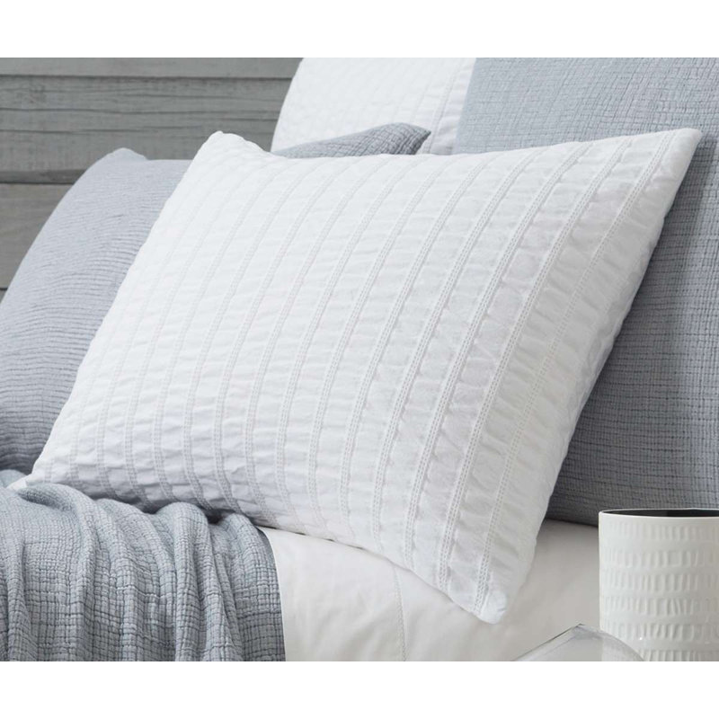 Taie décorative blanche Tidal, Standard