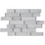 11.5" x 18" Marble Mosaic Tile in First Snow Elegance