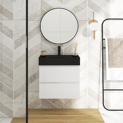 Meuble-lavabo mural simple Sherranda