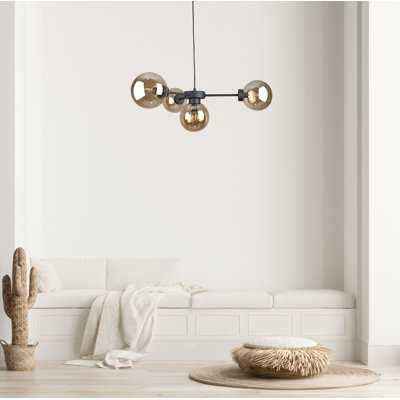 Chryl 4 - Light Matte Black Sputnik Pendant