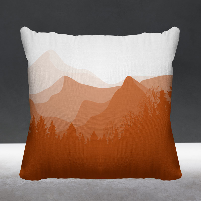 Coussin intérieur / extérieur Andor, L 17 po x H 17 po, Orange