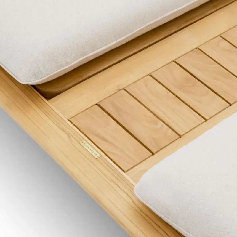 Weston Outdoor Teak Chaise Lounge