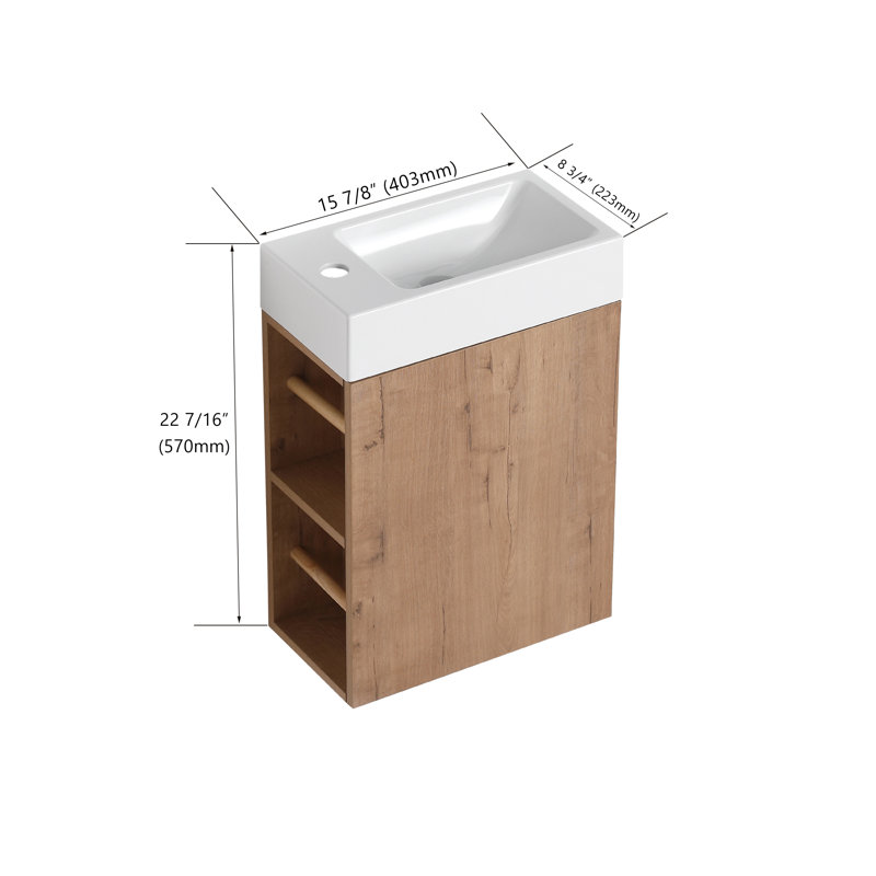 Addasyn 15.91'' Single Bathroom Vanity with Acrylic Top