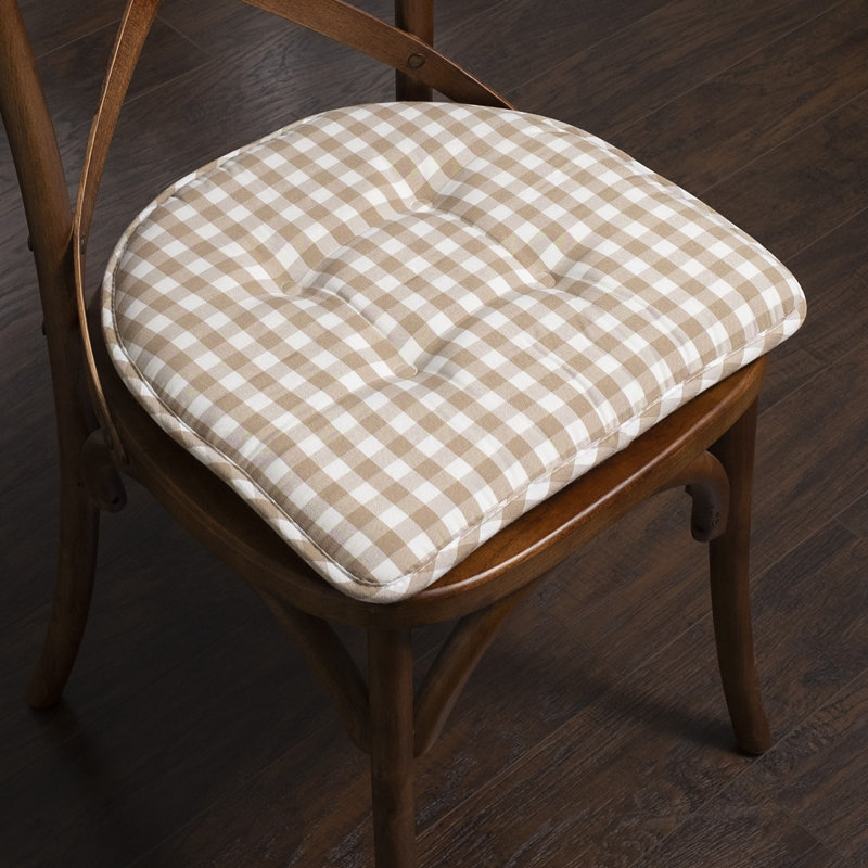Coussin de coussin d'intérieur antidérapant Buffalo, Paquet de 6, Taupe / Blanc