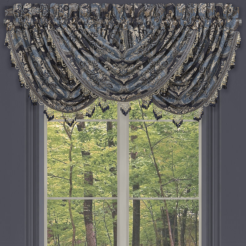 Middlebury Window Waterfall Valance, Indigo