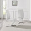 Alezzo Modern High Gloss Extendable Dining Table Set with 8 Modern Design Faux Leather Dining Chairs-86713257