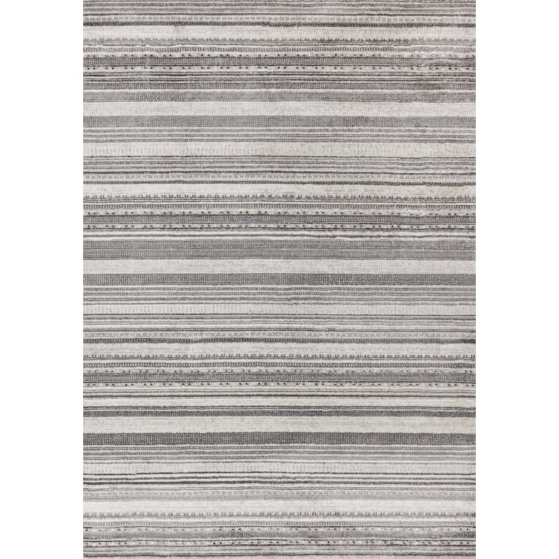 Tapis à branches 5 pi x 8 pi (5 pi 3 po x 7 pi 7 po) à motif tribal / Sud-Ouest gris gris, contemporain et contemporain - salon, chambre à coucher, salle à manger et cuisine