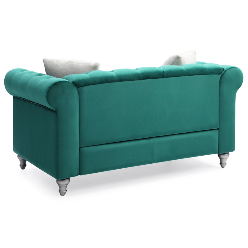 Causeuse Chesterfield Glory Furniture Raisa, Vert