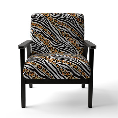 Fauteuil d'appoint rembourré Zebra And Leopard