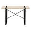 Bureau de bureau à domicile contemporain de 124 cm (49 po) - Plateau en stratifié taupe avec pieds en métal noir et structure robuste pour ordinateur