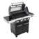 Monument Grills 4-Burner Propane Gas Grill with Side Burner Built in Thermometer, Black