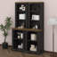 Armoire haute deux pièces, bibliothèque moderne avec tablettes de rangement, tablette ouverte autoportante avec dispositif anti-basculement-738403094