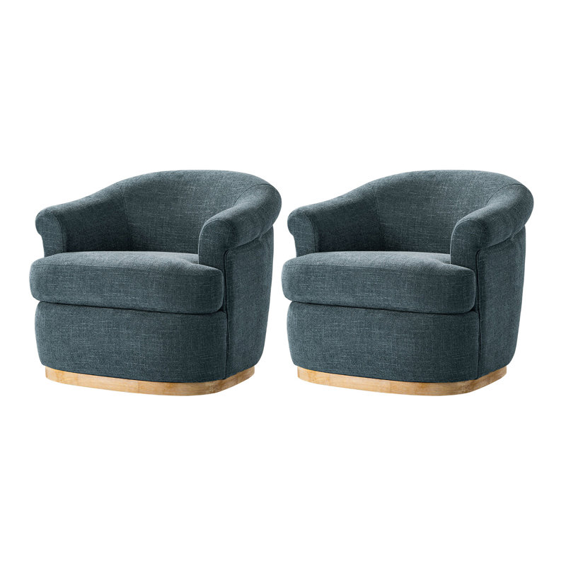 Fauteuil demi-tonneau pivotant Volk 31,25 po Volk, Blue