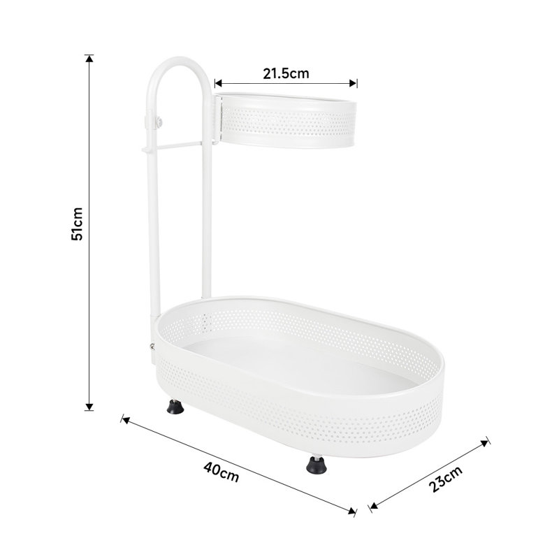 Rucki Freestanding Spice Rack, White