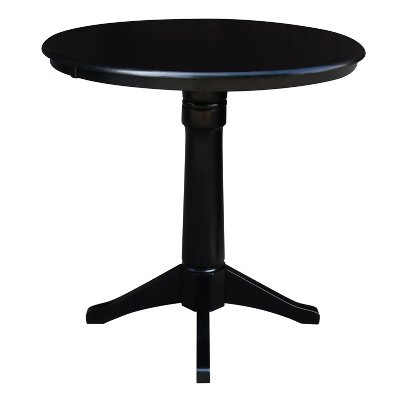 Gianluka Counter Height Solid Wood Dining Table, Black, 35.9" H x 36" L x 36" W