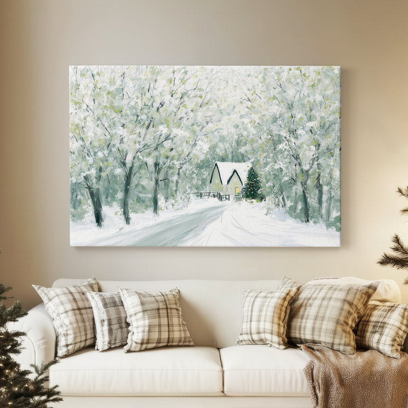 Chapel of Snow White Blessing - Toile tendue avec châssis de qualité supérieure, H 18 po x l 27 po