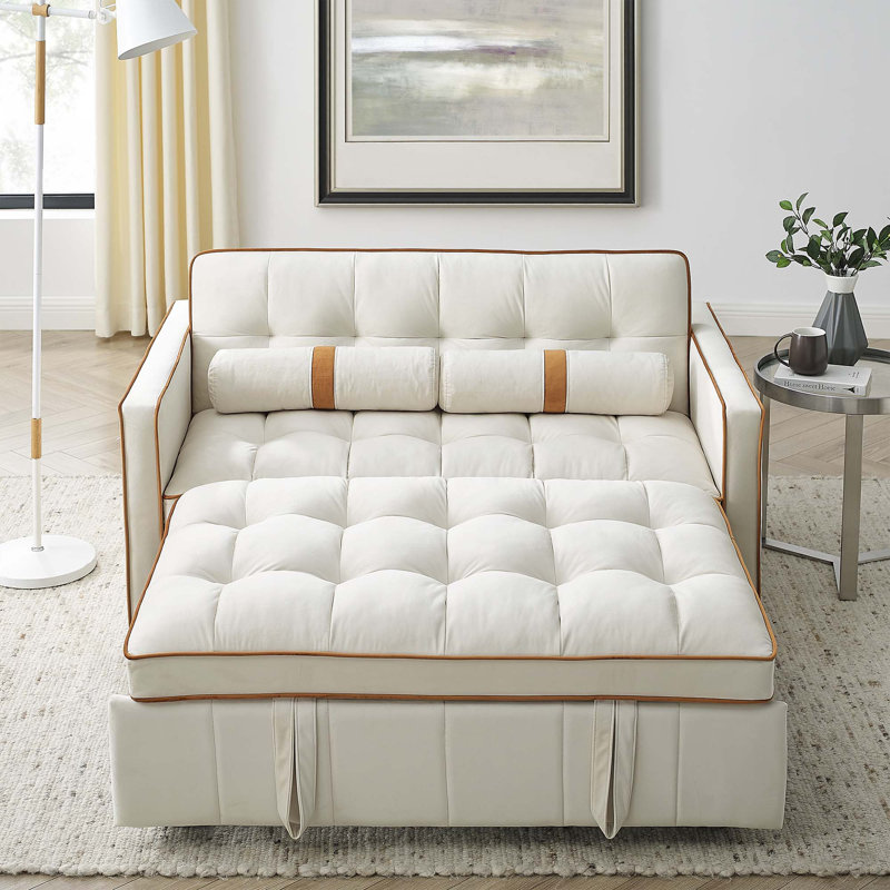 Canapé-lit 55,5 po, Beige