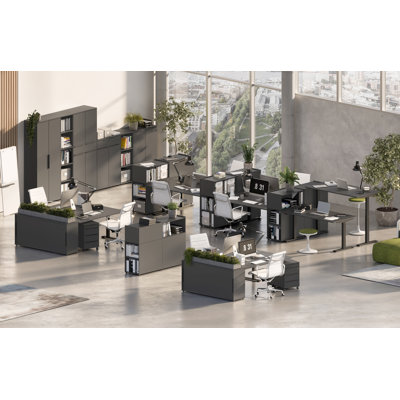Mapua 2 Piece Standing Desk Office Set
