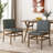 Wood Frame Dining Chairs Set of 2