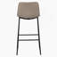 Chaise de bureau, hauteur de bar, debout, bureau d'ordinateur, bureau, aspect cuir brun, métal noir, contemporain, moderne-273267906