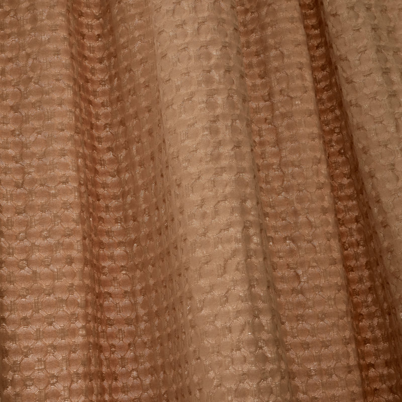 Muscat Waffle Slot Top Voile Curtain Panel Sheer Single Curtain Panel, Orange, 139.7cm Width x 183cm Drop