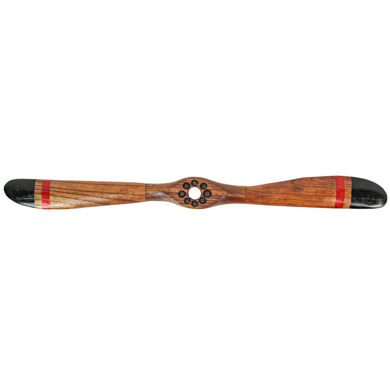Décoration murale hélice en bois sculpté, H 2,25 po x l 24 po x P 0,75 po