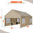 10 pi. L 20 pi. D Abri d'auto portatif avec sacs de sable-98773816