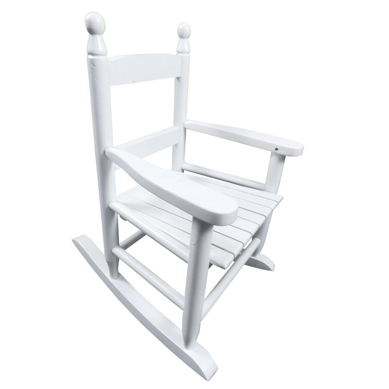 Rocking Chair White - Solid Hardwood, For , Indoor Outdoor Use, , 110 Lbs Weight Capacity, Easy To Assemble Kit Hardwood Material, And Outdoor, Seat Back, Limit Lbs, With Complete Instructions