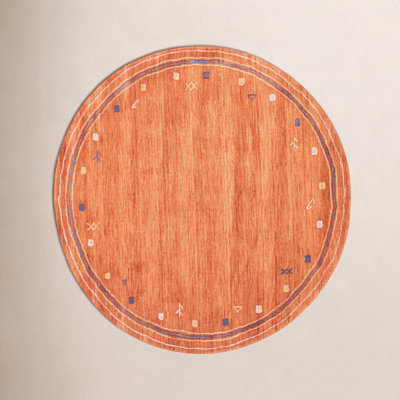 Danette Rust Hand-Loomed Wool Rug